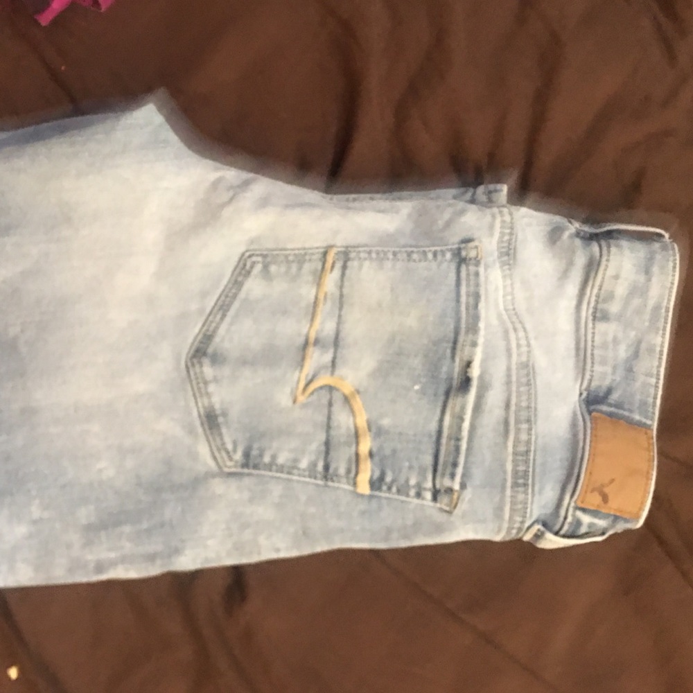 Bleach blotchy American Eagle jeans